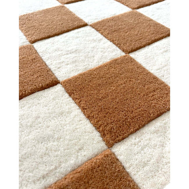 Checkerboard Rug, Terra Brown - Rugs - 3