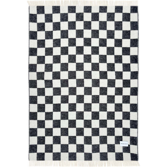 Checkerboard Blanket, Black and White - Throws - 2