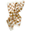 Checkerboard Blanket, Terra Brown and White - Throws - 4