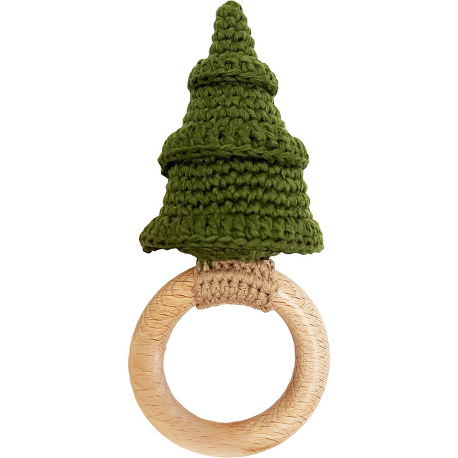 Cotton Crochet Rattle Teether Tree | Fall Christmas Forest