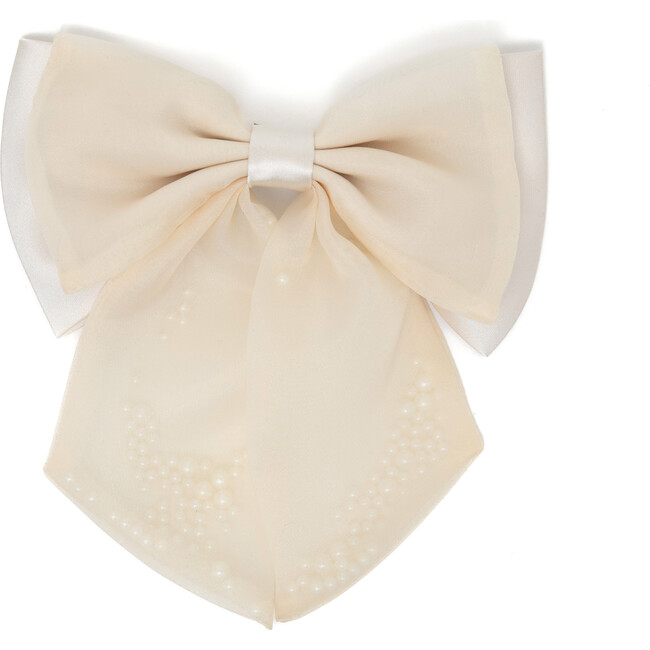 Annie Bow Hairclip, Beige