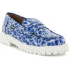 Aurea Penny Loafer, Blue Organza - Loafers - 2