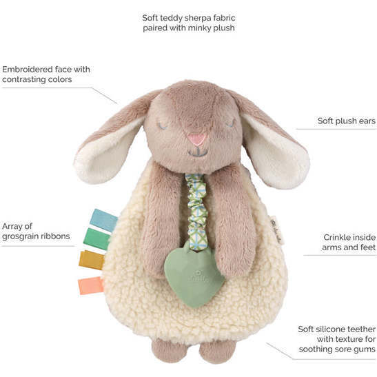 Itzy Lovey, Taupe Bunny - Plush - 2