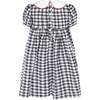 Princess Layla Hand Smocked Embroidered Check Girls Dress, Black & White - Dresses - 2