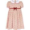 Princess Sophie Floral Bow Girls Dress, Red & Pink - Dresses - 1 - thumbnail