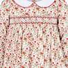 Princess Darcey Hand Smocked Floral Girls Dress, Red - Dresses - 3