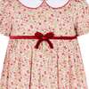 Little Princess Sophie Floral Bow Baby Dress, Red & Pink - Dresses - 3