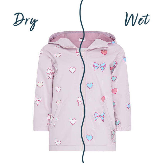 Hearts & Bows Color Changing Raincoat