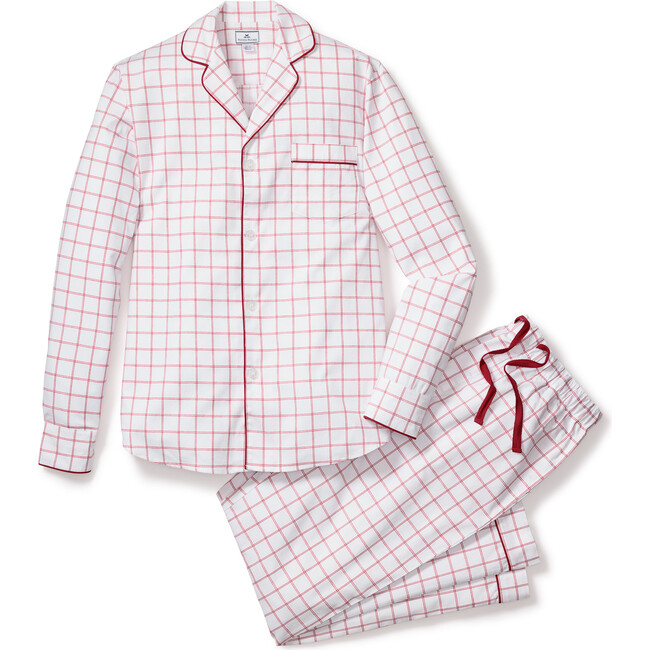 Men's Pajama Set, Garnet Tattersall