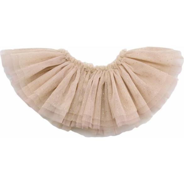 Frill Tutu Champ/Gold Over Dark Blush Tulle, Dark Blush