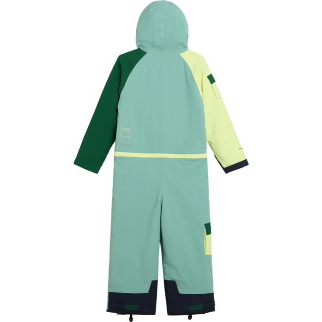 Quest PrimaLoft Waterproof Zipper Upcycled Snow Overall, Northern Lights & Lime - Snowsuits - 2