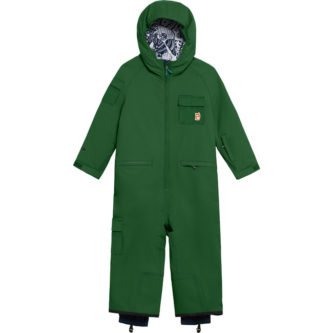 Quest PrimaLoft Waterproof Zipper Snow Overall, Mountain Green