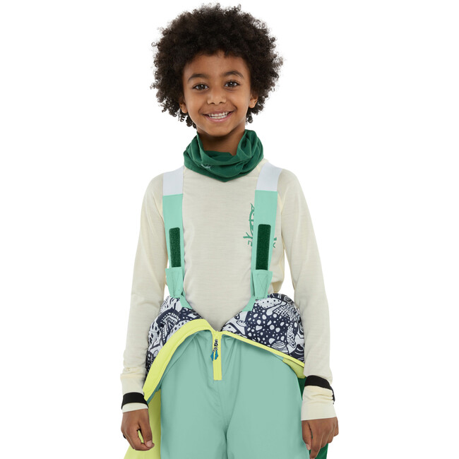 Quest PrimaLoft Waterproof Zipper Upcycled Snow Overall, Northern Lights & Lime - Snowsuits - 9