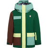 Mission PrimaLoft Waterproof Chin Guard Upcycled Snow Jacket, Mountain Green & Chocolate - Jackets - 1 - thumbnail