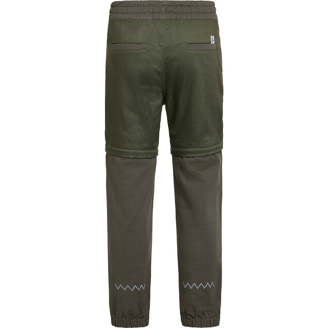 Mack Elastic Waist Drawstring Convertible Zip-Off Pants, Olive - Pants - 4