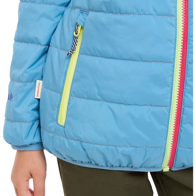 Glare PrimaLoft Chin Guard Zipper Pocket Jacket, Blue - Jackets - 7