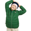 Legna Polka Glow Reversible PrimaLoft Hood Zipper Jacket, Mountain Green & Off White - Jackets - 8