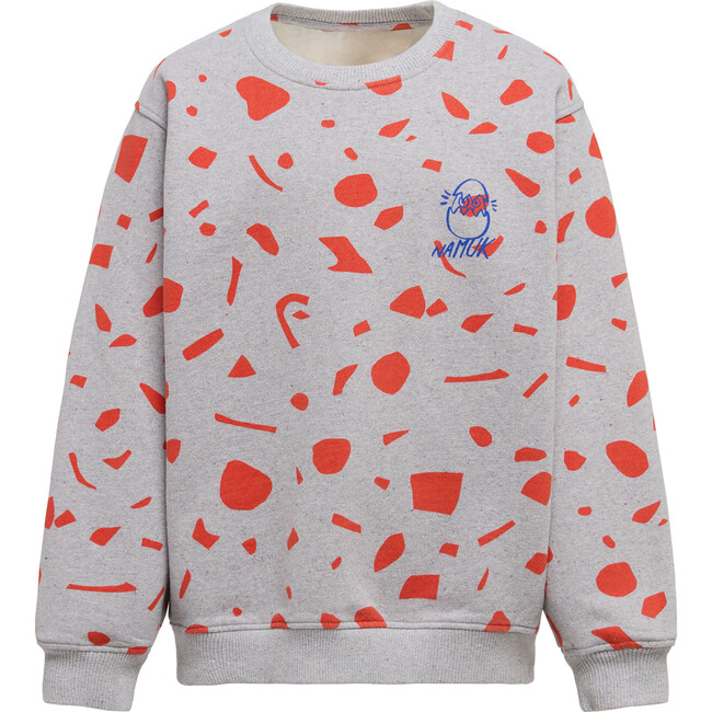 Underground Macem Long Sleeve Oversized Sweatshirt, Red Orange