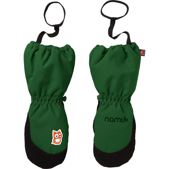 Statement PrimaLoft Silicon Print Wrist Leash Mittens, Mountain Green