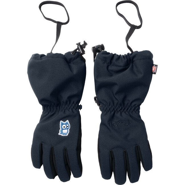 Reina PrimaLoft Silicon Print Wrist Leash Snow Gloves, True Navy