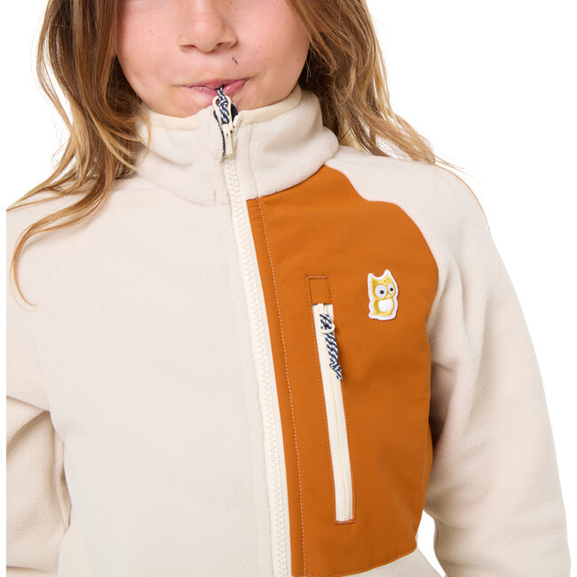 Avan PrimaLoft Bio Fleece Chin Guard Zipper Jacket, Teddy & Almond - Jackets - 6