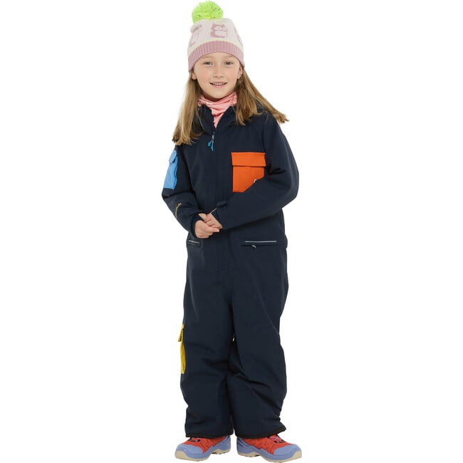 Quest PrimaLoft Waterproof Zipper Snow Overall, True Navy & Corporate Red - Snowsuits - 5