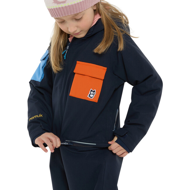 Quest PrimaLoft Waterproof Zipper Snow Overall, True Navy & Corporate Red - Snowsuits - 6