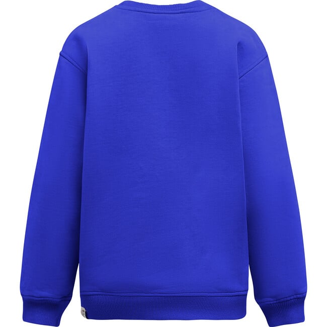 Macem Crew Neck Long Sleeve Oversized Sweatshirt, Blue Marin - Sweatshirts - 2