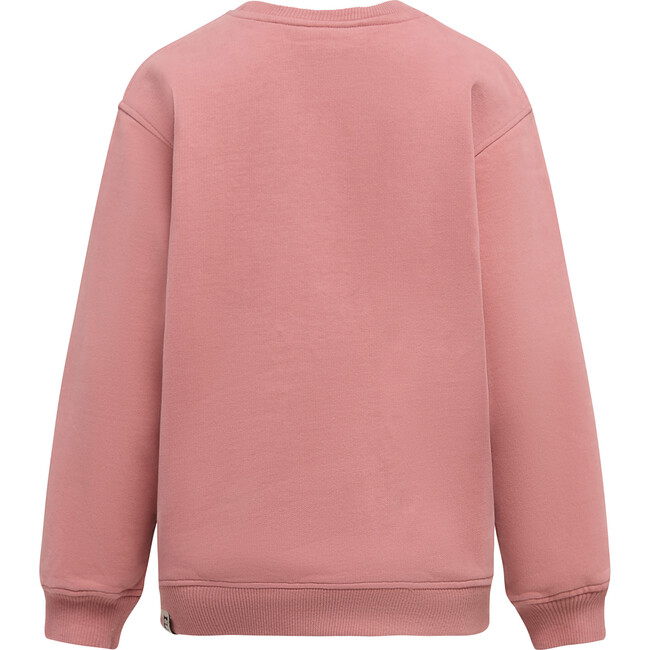 Macem Crew Neck Long Sleeve Oversized Sweatshirt, Dark Rose - Sweatshirts - 2