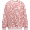 Legna Macem Crew Neck Long Sleeve Oversized Sweatshirt, Dark Rose - Sweatshirts - 1 - thumbnail