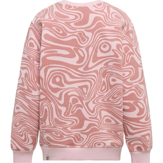 Legna Macem Crew Neck Long Sleeve Oversized Sweatshirt, Dark Rose - Sweatshirts - 2