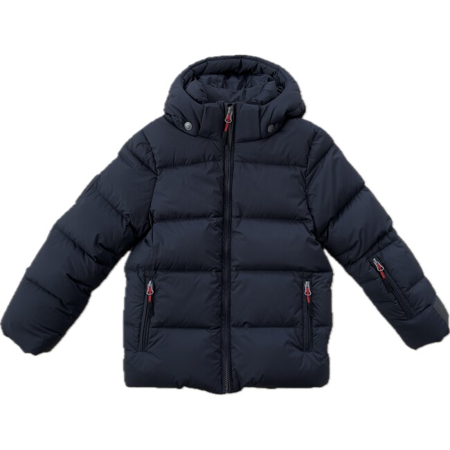 Children Thermolite Zipper Pocket Winter Ski Jacket, Navy