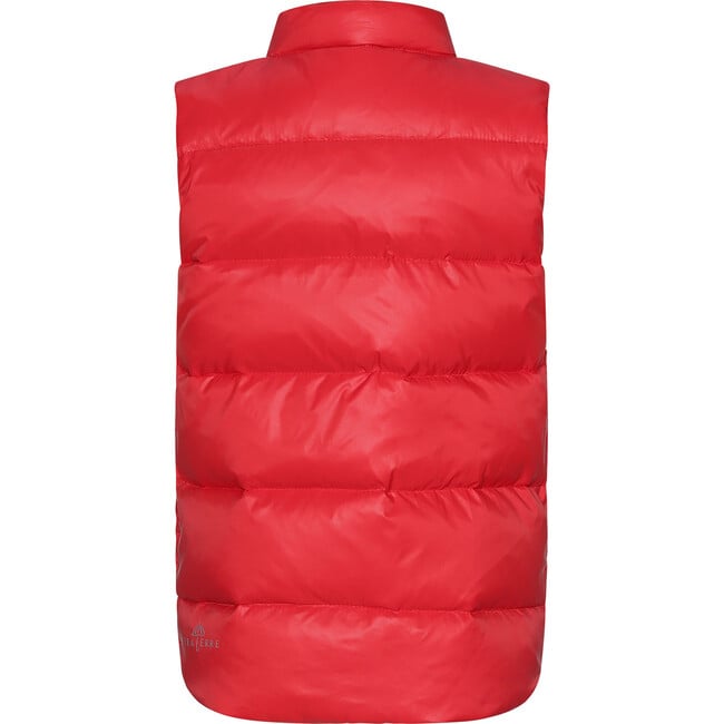 Children Featherlight Sleeveless Button Down Vest, Red - Vests - 2