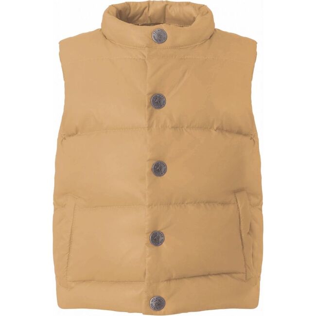 Kids Featherlight Sleeveless Button Down Vest, Mahogany Rose