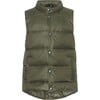 Children Featherlight Sleeveless Button Down Vest, Dark Moss - Vests - 1 - thumbnail