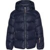 Children Featherlight Detachable Hood Pocket Winter Ski Jacket, Navy - Jackets - 1 - thumbnail