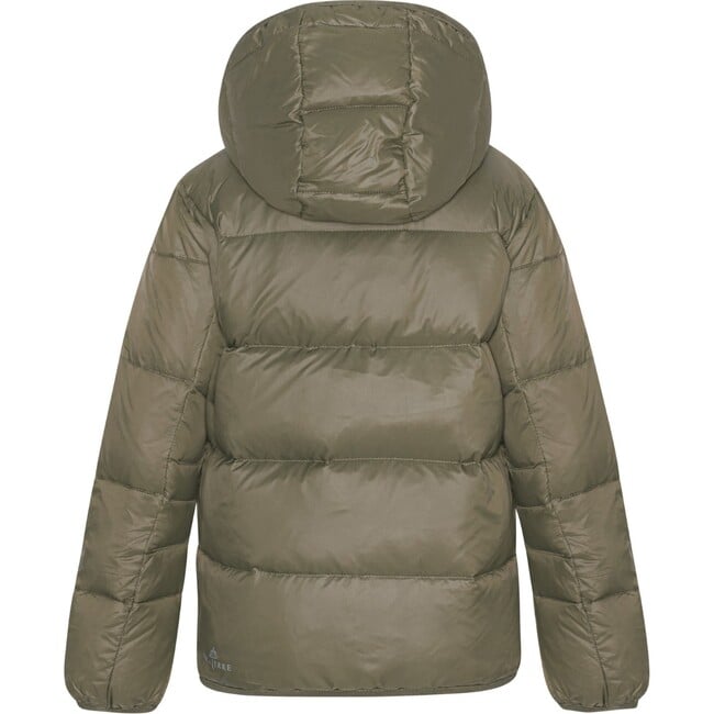 Children Featherlight Detachable Hood Pocket Winter Ski Jacket, Dark Moss - Jackets - 2