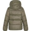 Children Featherlight Detachable Hood Pocket Winter Ski Jacket, Dark Moss - Jackets - 2