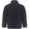 Children Doubleface Contrast Colour Fleece Zipper Jacket, Navy & Mocca - Fleece & Sherpa Jackets - 2