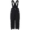 Children Detachable Suspender Zipper Adjustable Waist Ski Pants, Black - Snow Pants - 1 - thumbnail