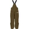 Children Detachable Suspender Zipper Adjustable Waist Ski Pants, Dark Olive - Snow Pants - 2