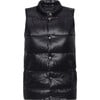 Featherlight Sleeveless Button Down Vest, Black - Vests - 1 - thumbnail