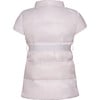 Featherlight Short Sleeve Ribbon Waist Down Vest, Rose Powder - Vests - 2