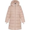 Girls Featherlight Detachable Hood Zipper Long Winter Down Coat, Mahogany Rose - Parkas - 1 - thumbnail