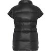 Featherlight Short Sleeve Ribbon Waist Down Vest, Black - Vests - 2