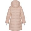 Girls Featherlight Detachable Hood Zipper Long Winter Down Coat, Mahogany Rose - Parkas - 2