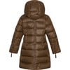 Girls Featherlight Detachable Hood Zipper Long Winter Down Coat, Kangaroo - Parkas - 2