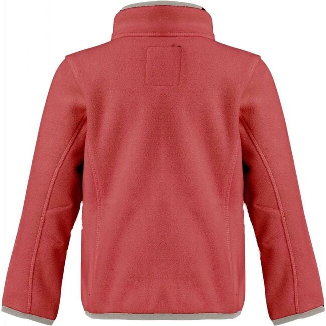 Doubleface Contrast Colour Fleece Zipper Jacket, Strawberry Sorbet & Mocca - Fleece & Sherpa Jackets - 2