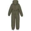 Children Detachable Hood Elastic Back & Cuff Zipper Wintersuit, Dark Moss - Snowsuits - 2