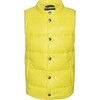 Featherlight Sleeveless Button Down Vest, Yellow - Vests - 1 - thumbnail